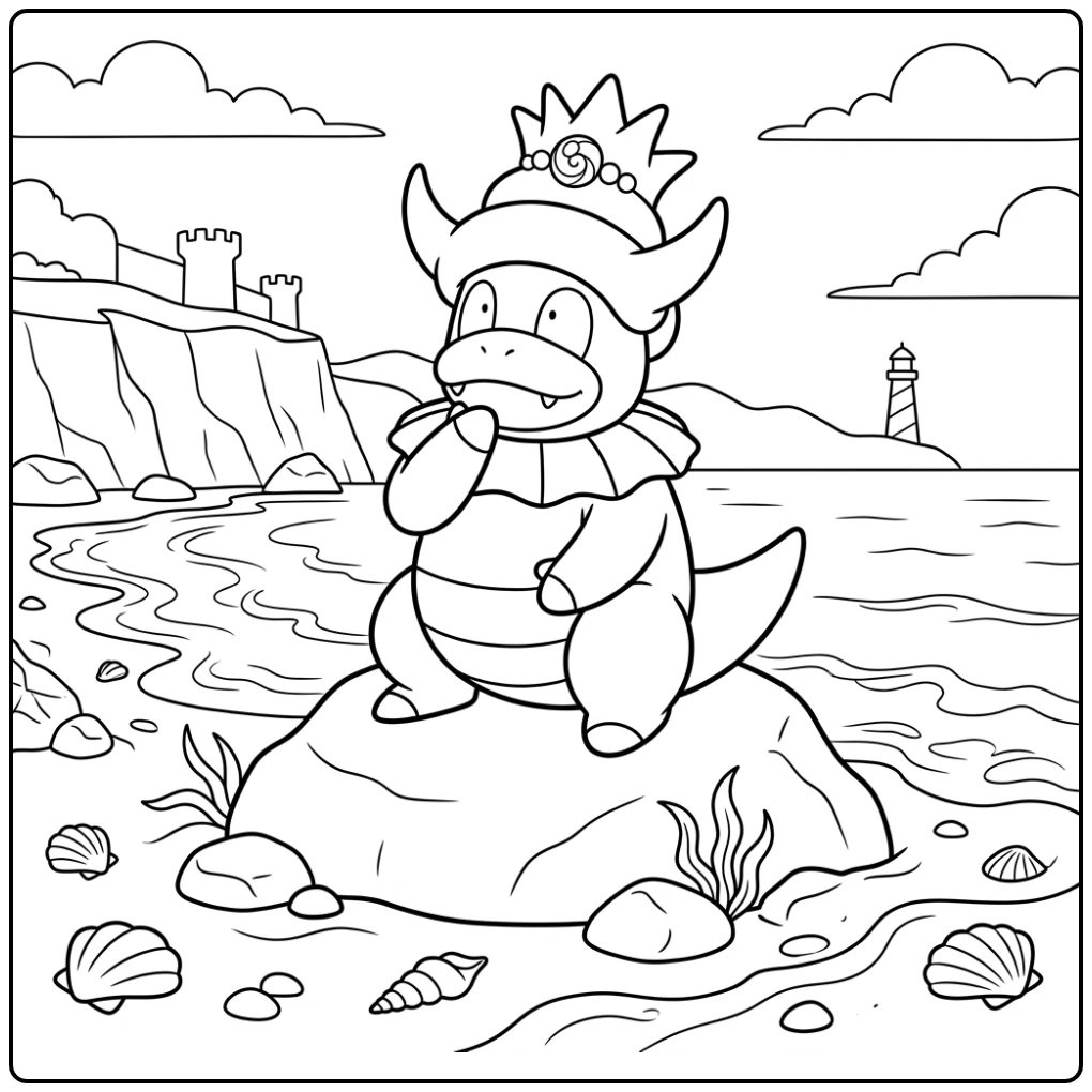 Pokemon Slowking coloring page