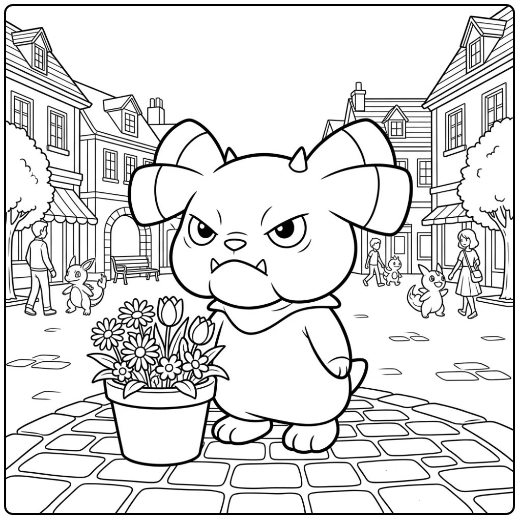 Pokemon Snubbull coloring page