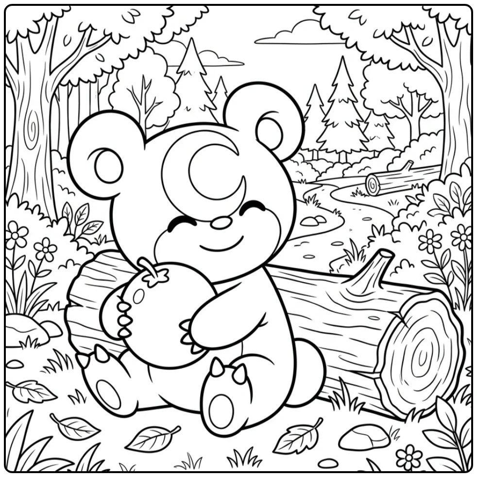 Pokemon Teddiursa coloring page