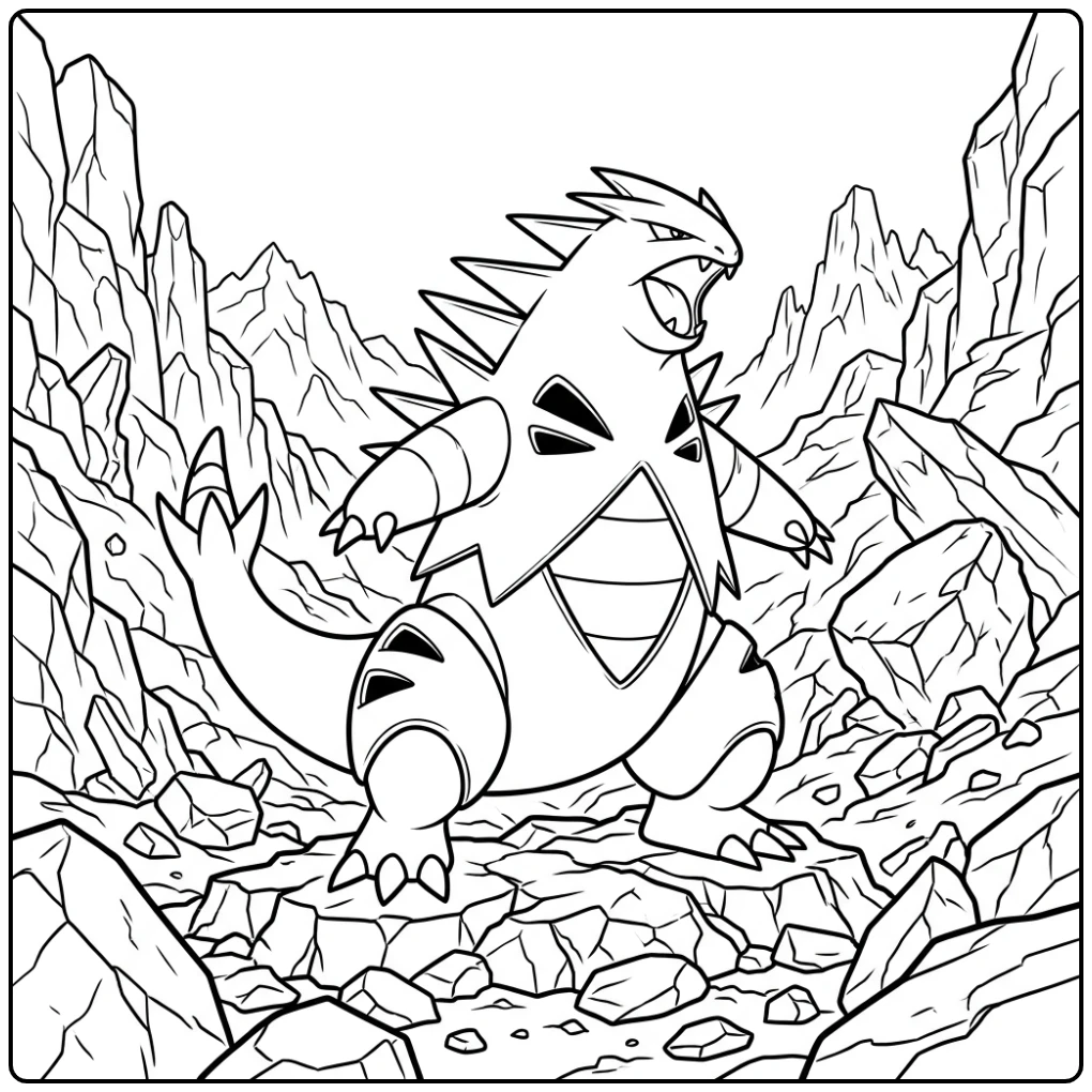 Pokemon Tyranitar coloring page