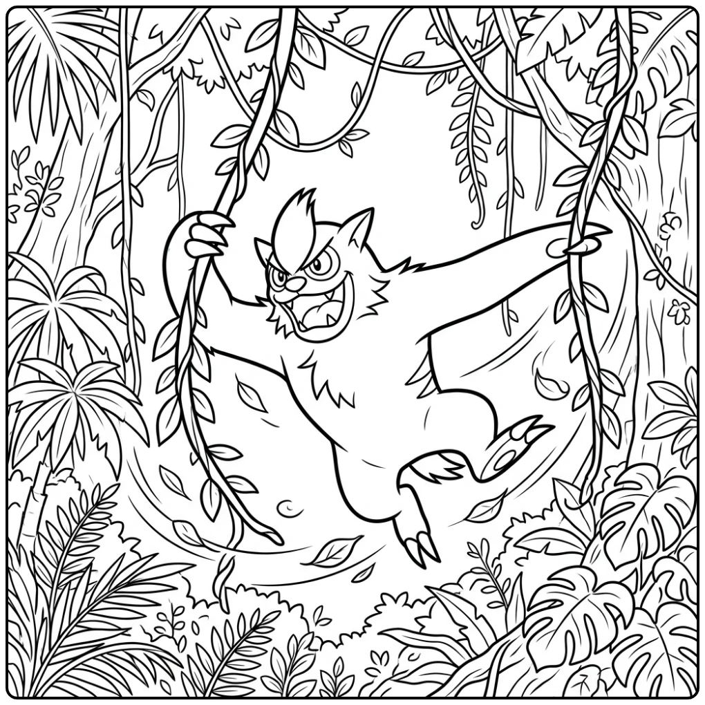 Pokemon Vigoroth coloring page