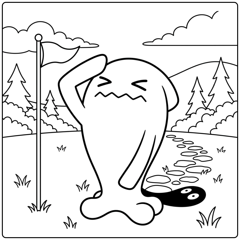 Pokemon Wobbuffet coloring page