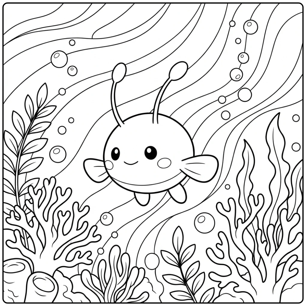 Pokemon Chinchou coloring page