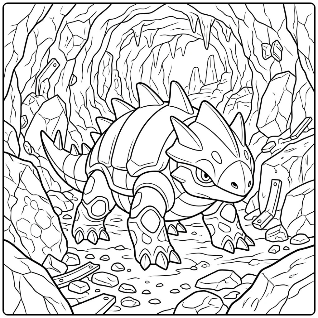 Pokemon Lairon coloring page