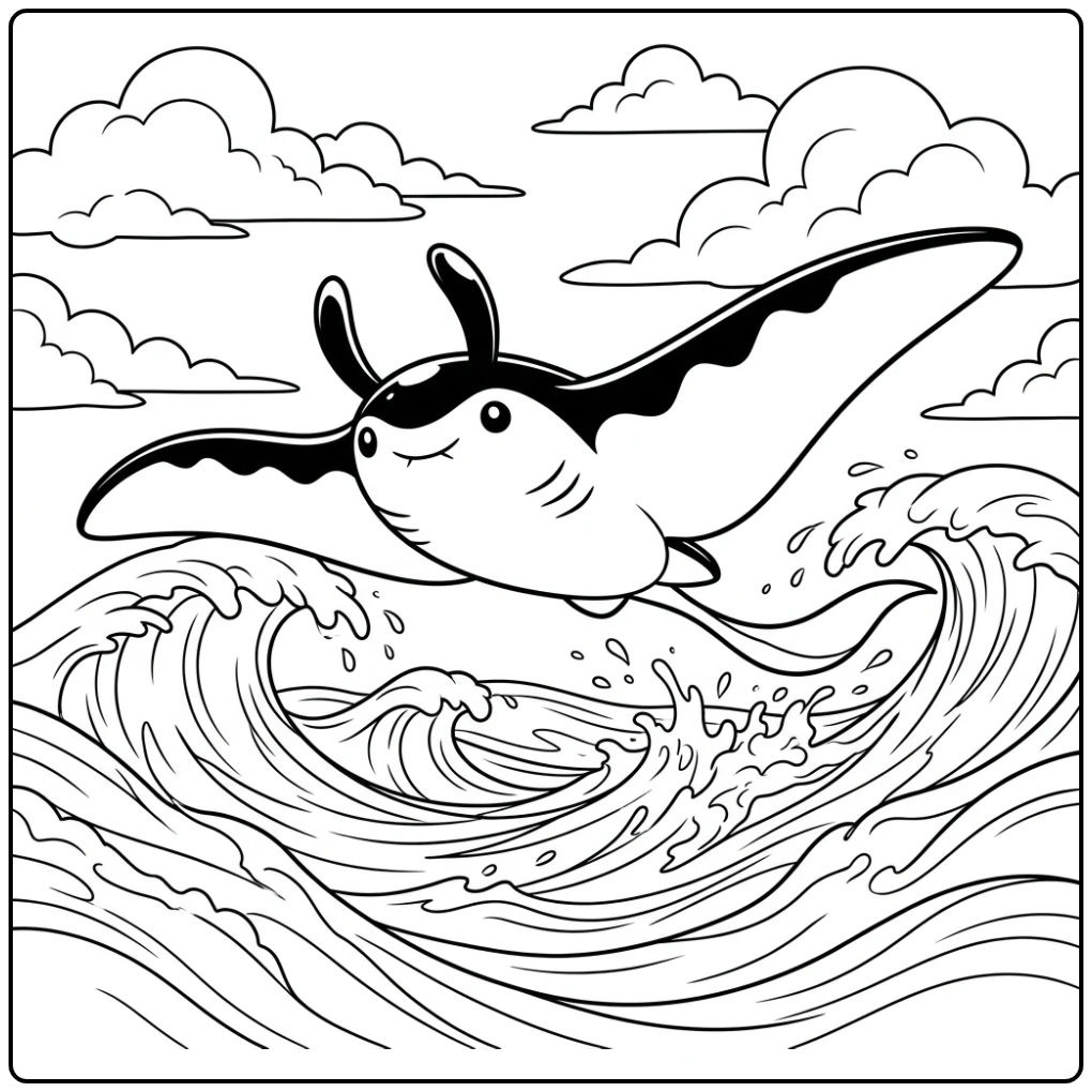 Pokemon Mantine coloring page