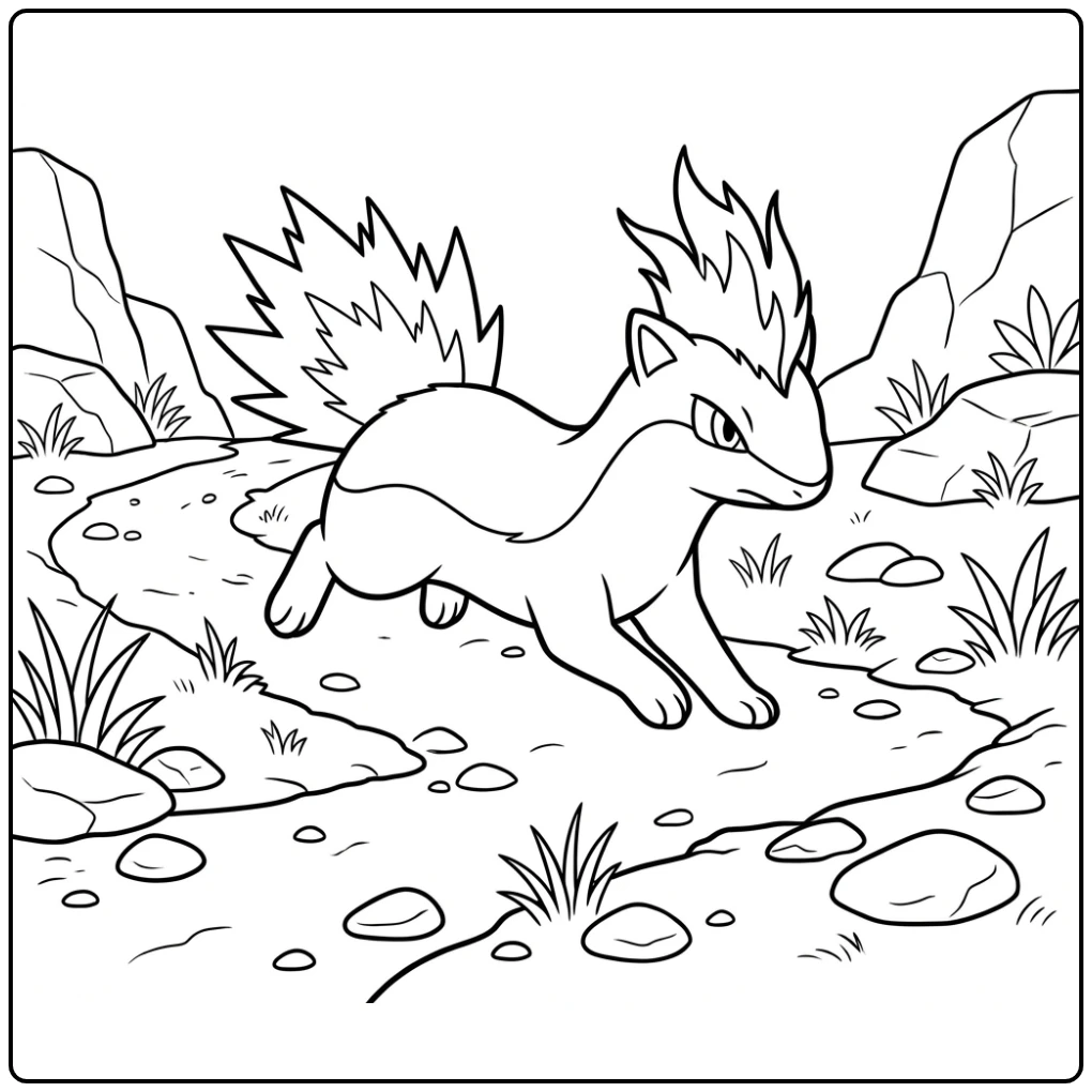Pokemon Quilava coloring page