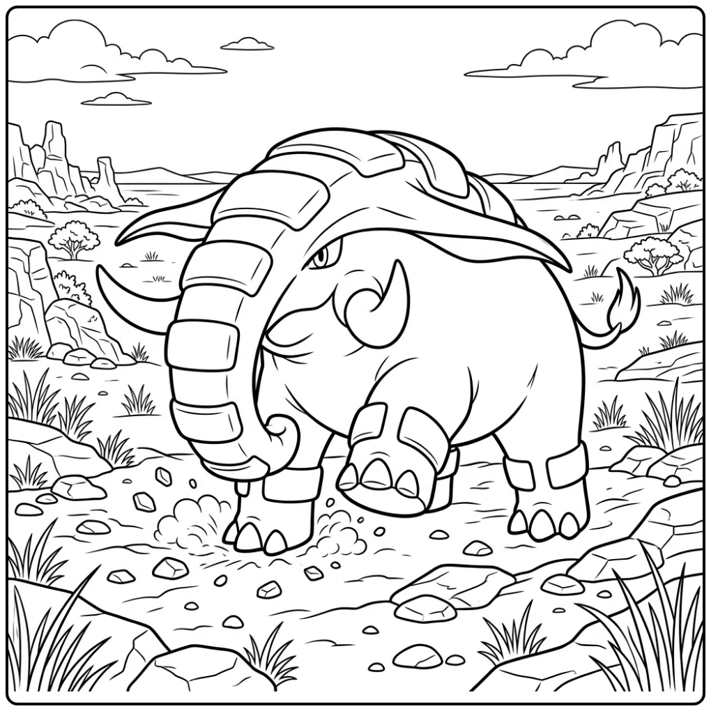 Pokemon Donphan coloring page