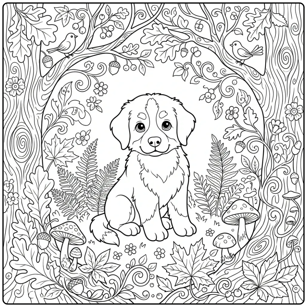 Bernese Mountain Dog Puppy for Adults coloring page