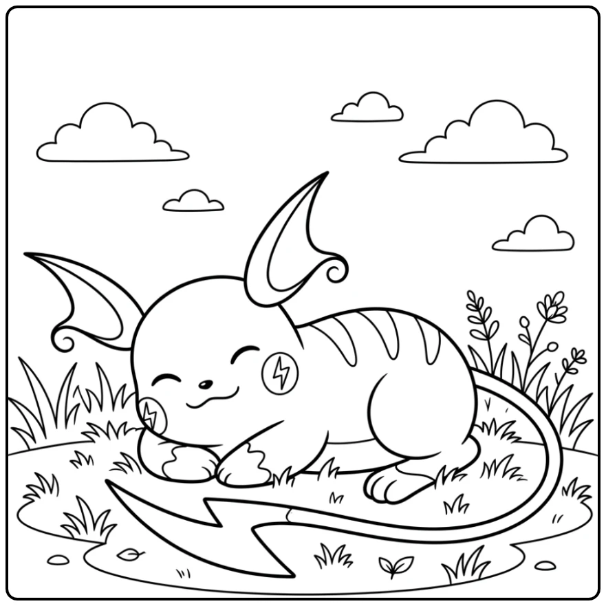 Raichu coloring page