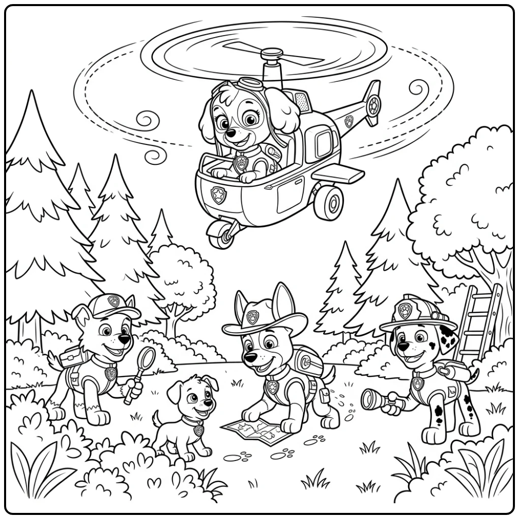 Rescue Mission Paw Patrol Flying Skye coloring page