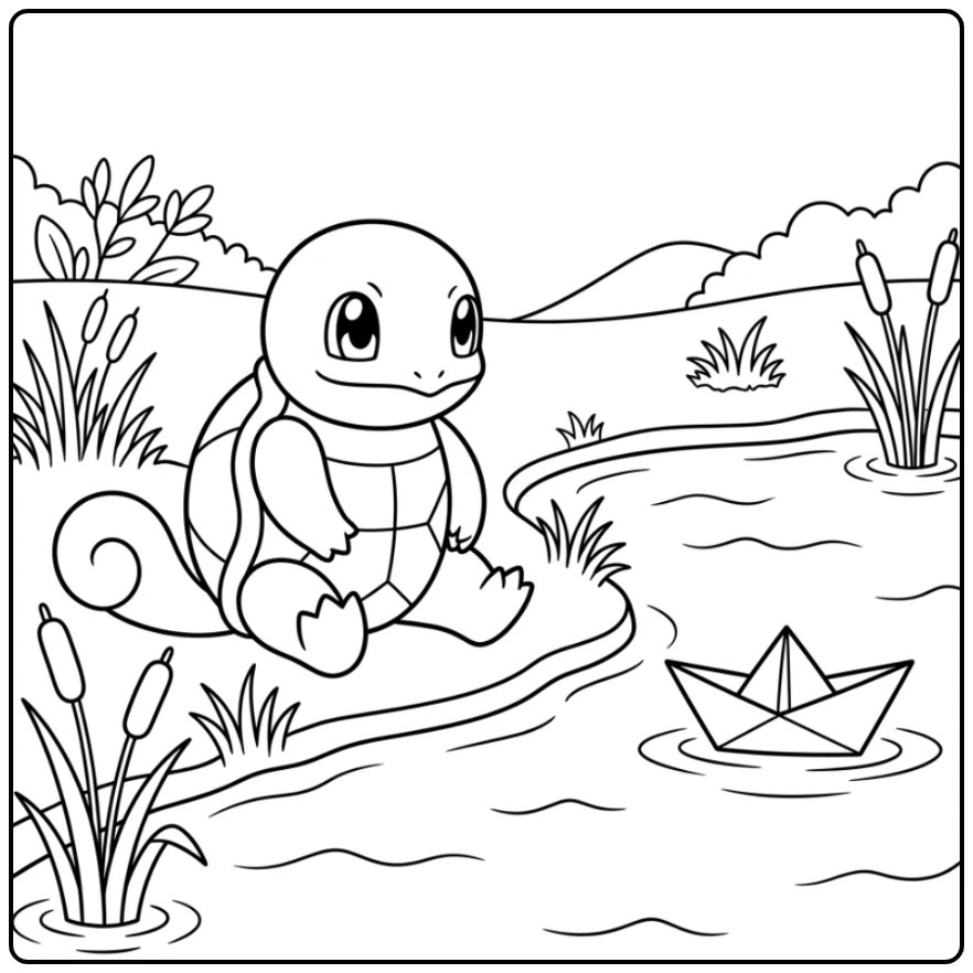 Squirtle coloring page