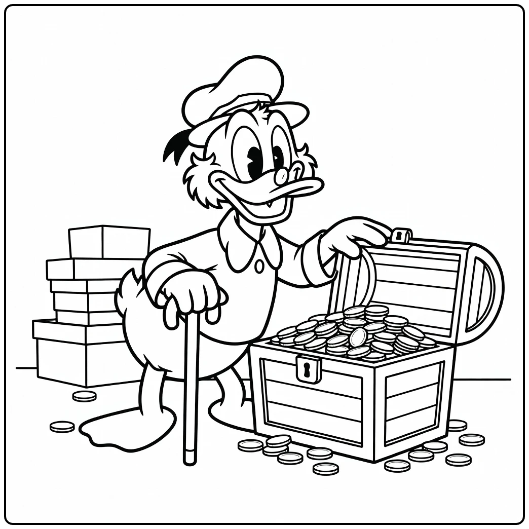 The Ultimate Wealthy Scrooge McDuck coloring page