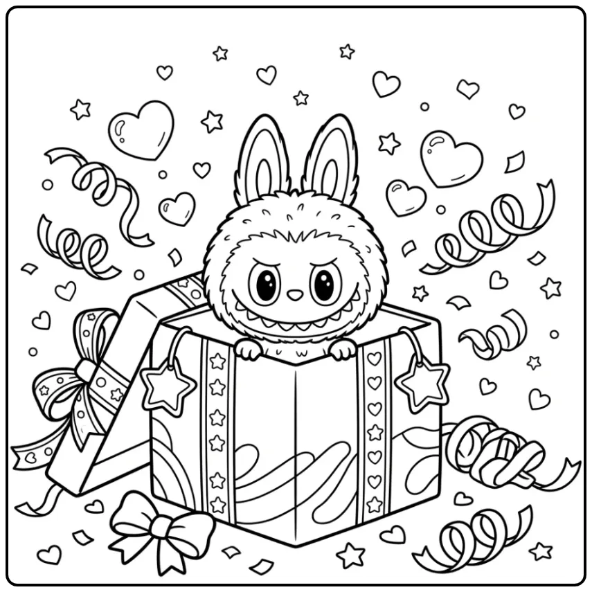 Labubu Secret coloring page