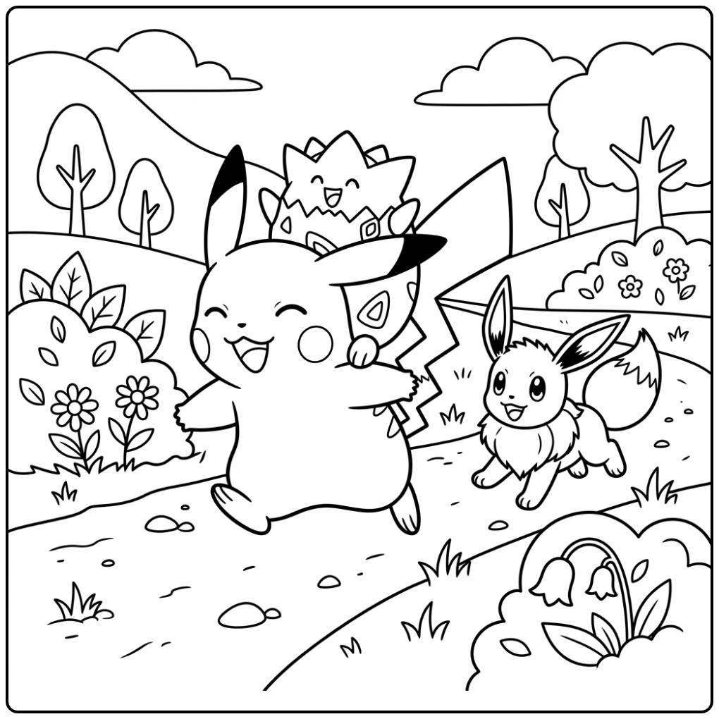 Cute Pokemon coloring page