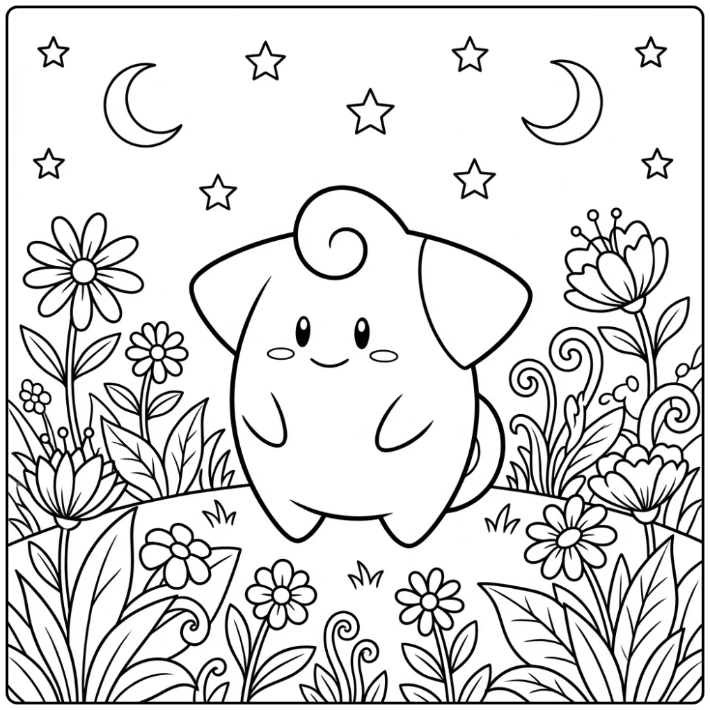 Pokemon Cleffa coloring page