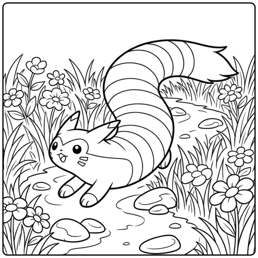 Pokemon Furret coloring page