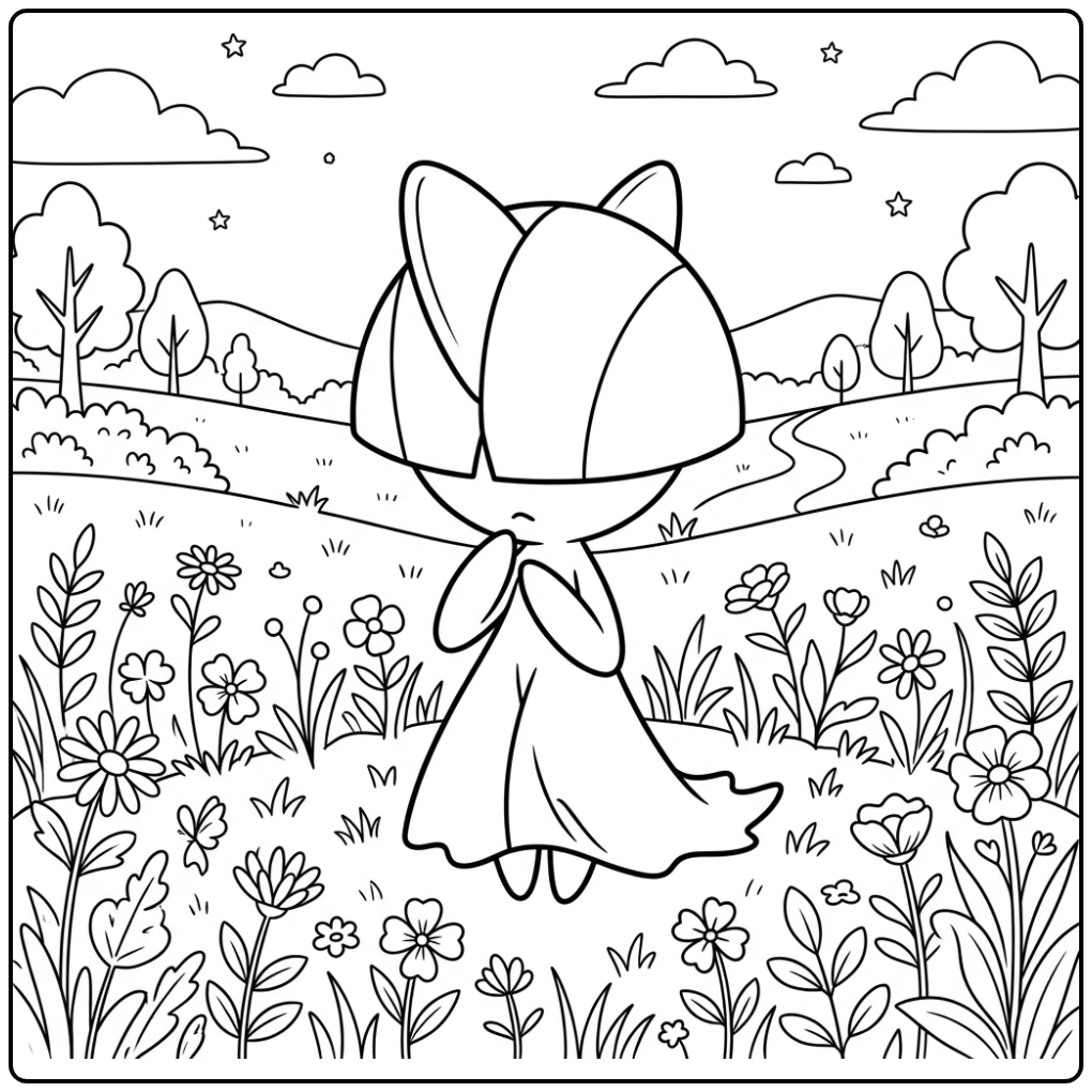Pokemon Ralts coloring page