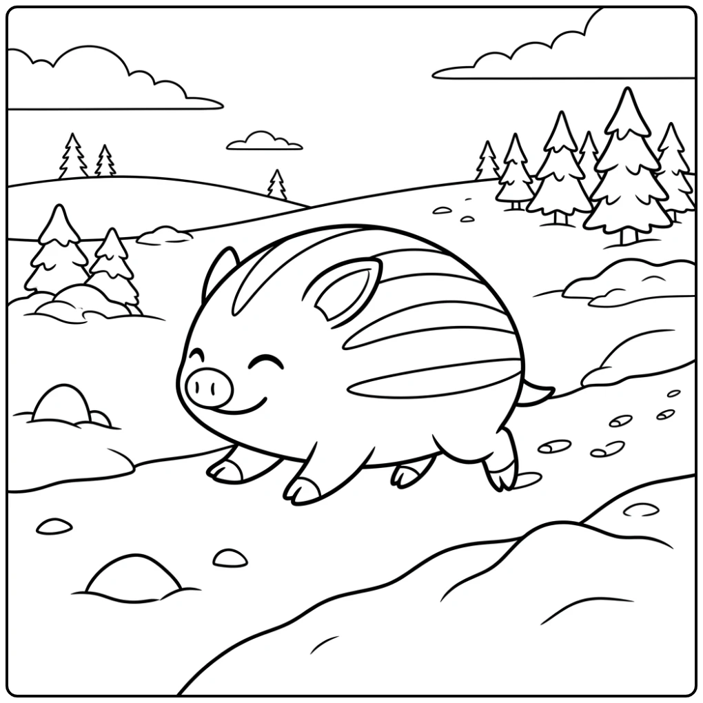 Pokemon Swinub coloring page