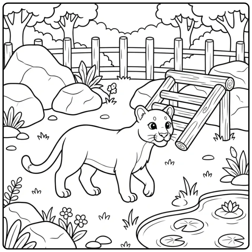 Puma coloring page