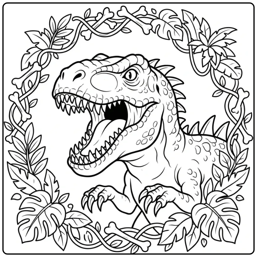 Cute Scorpius Rex Teeth coloring page