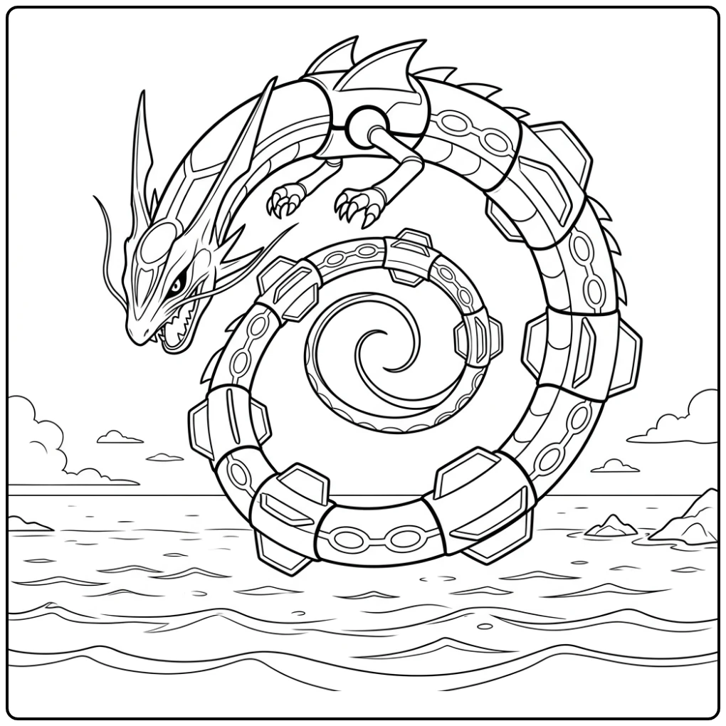 Rayquaza coloring page
