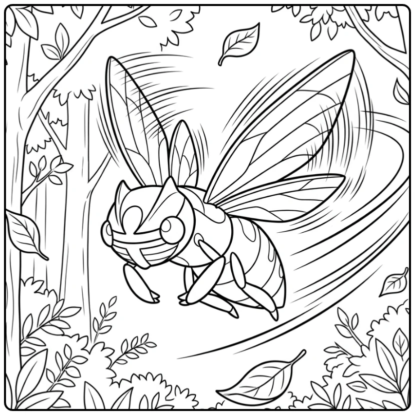 Pokemon Ninjask coloring page