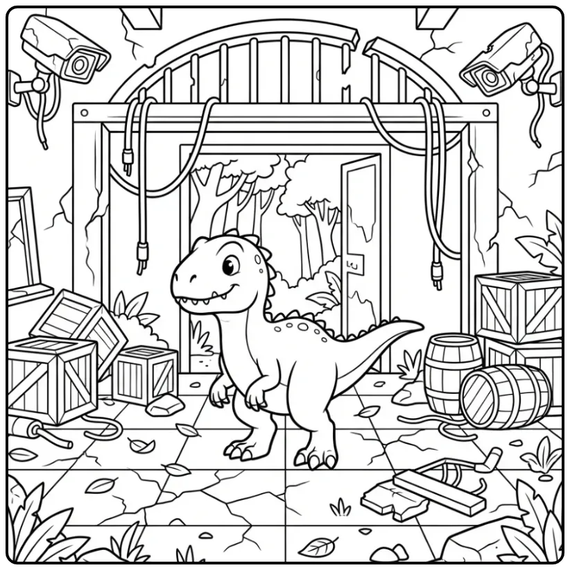 Exciting Indominus Rex Jungle coloring page