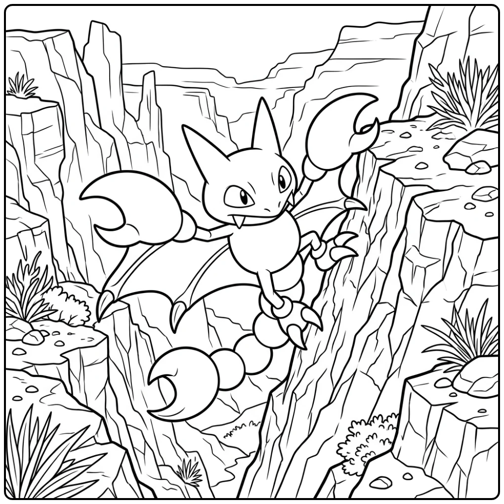 Pokemon Gligar coloring page