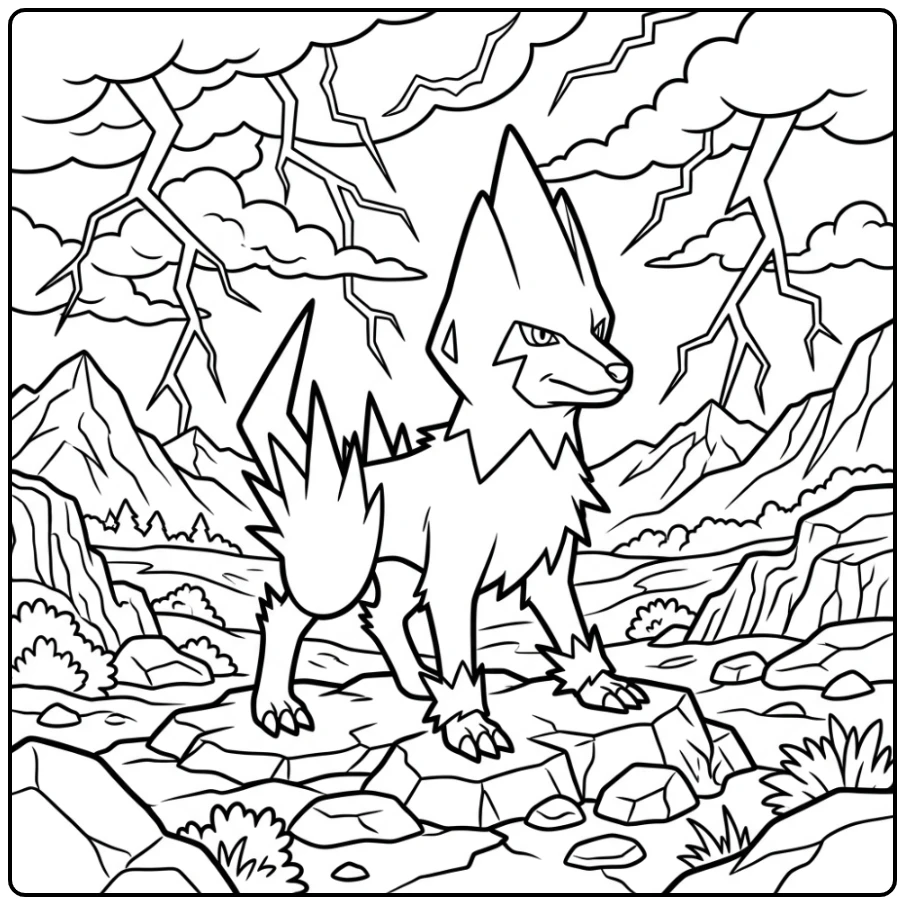 Pokemon Manectric coloring page