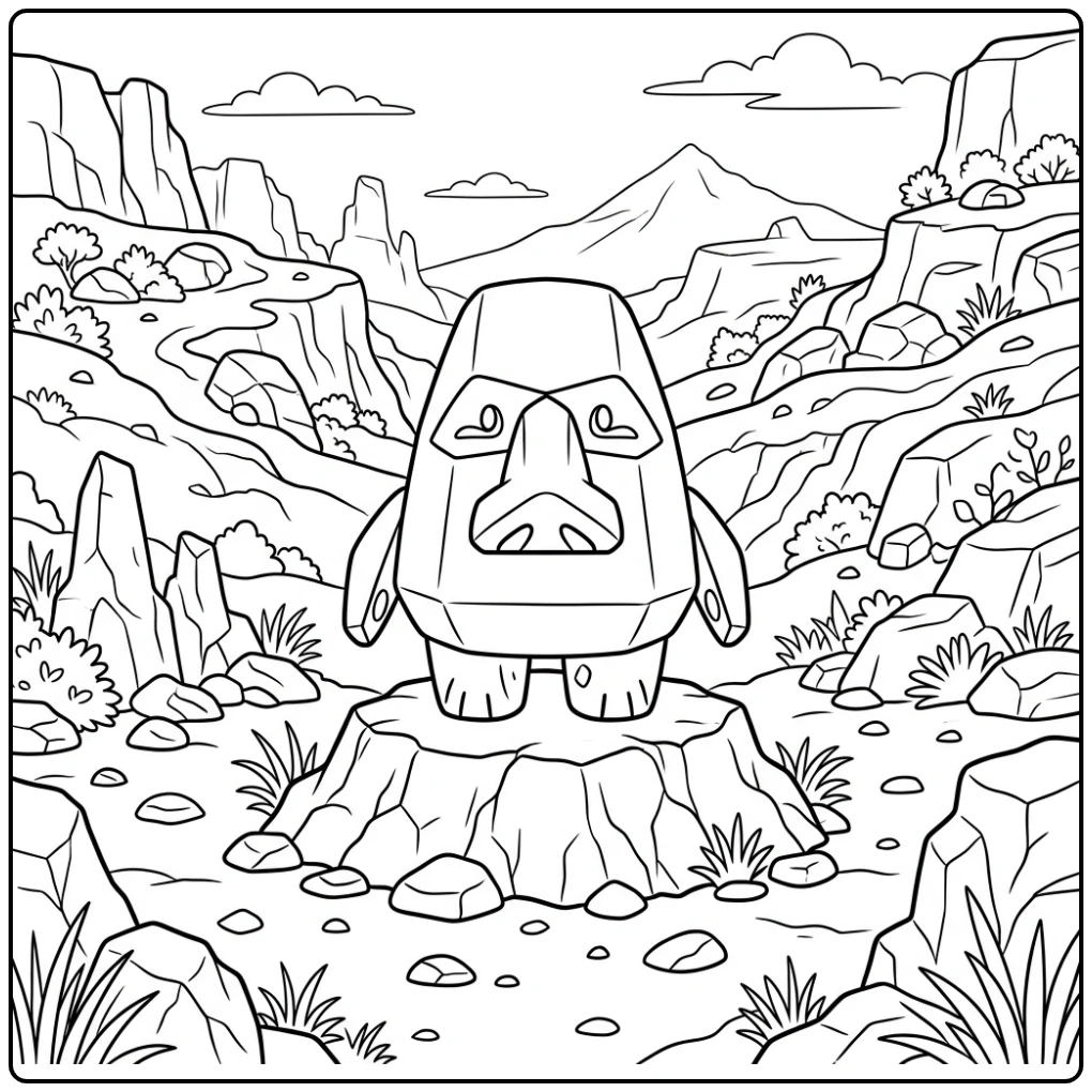 Pokemon Nosepass coloring page
