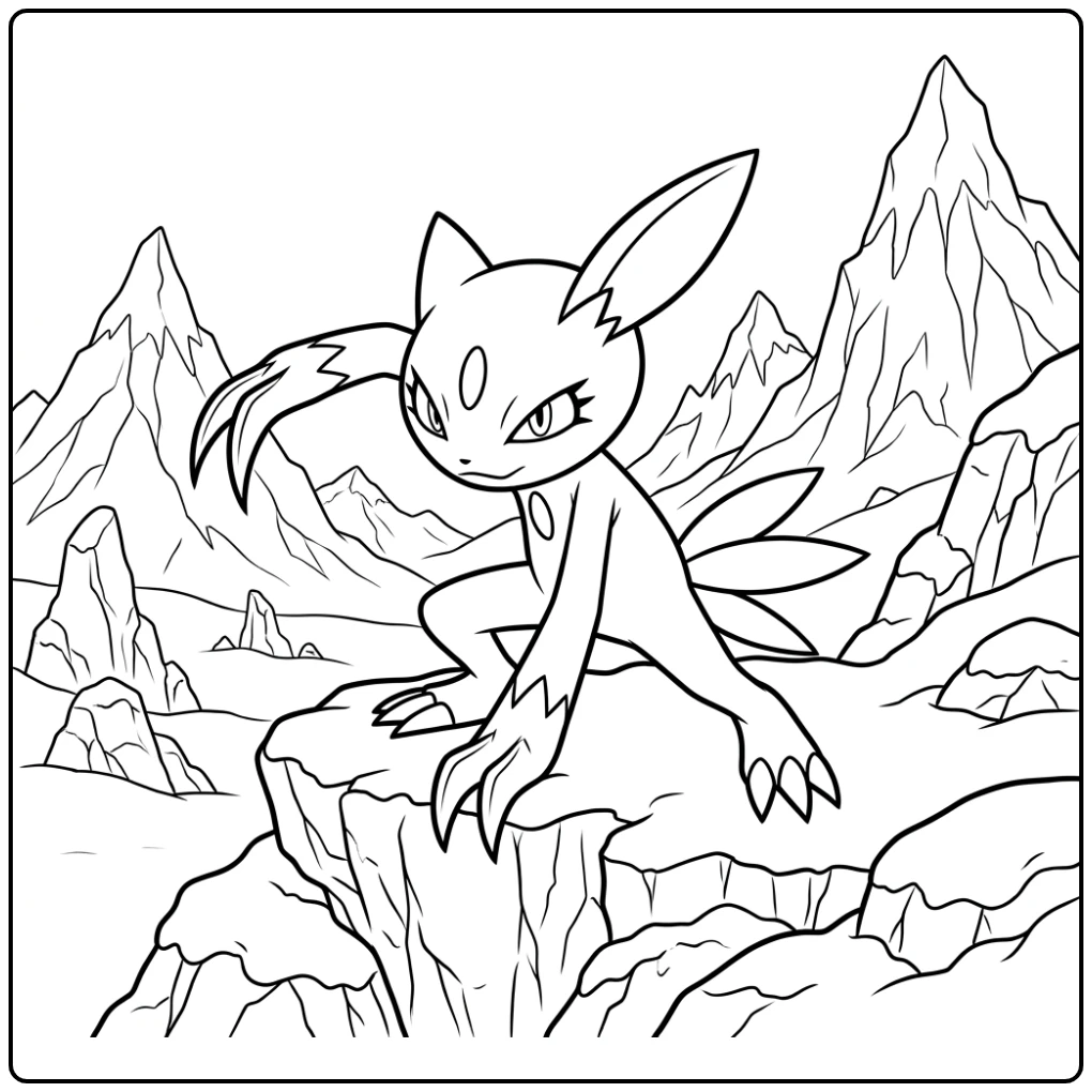 Pokemon Sneasel coloring page