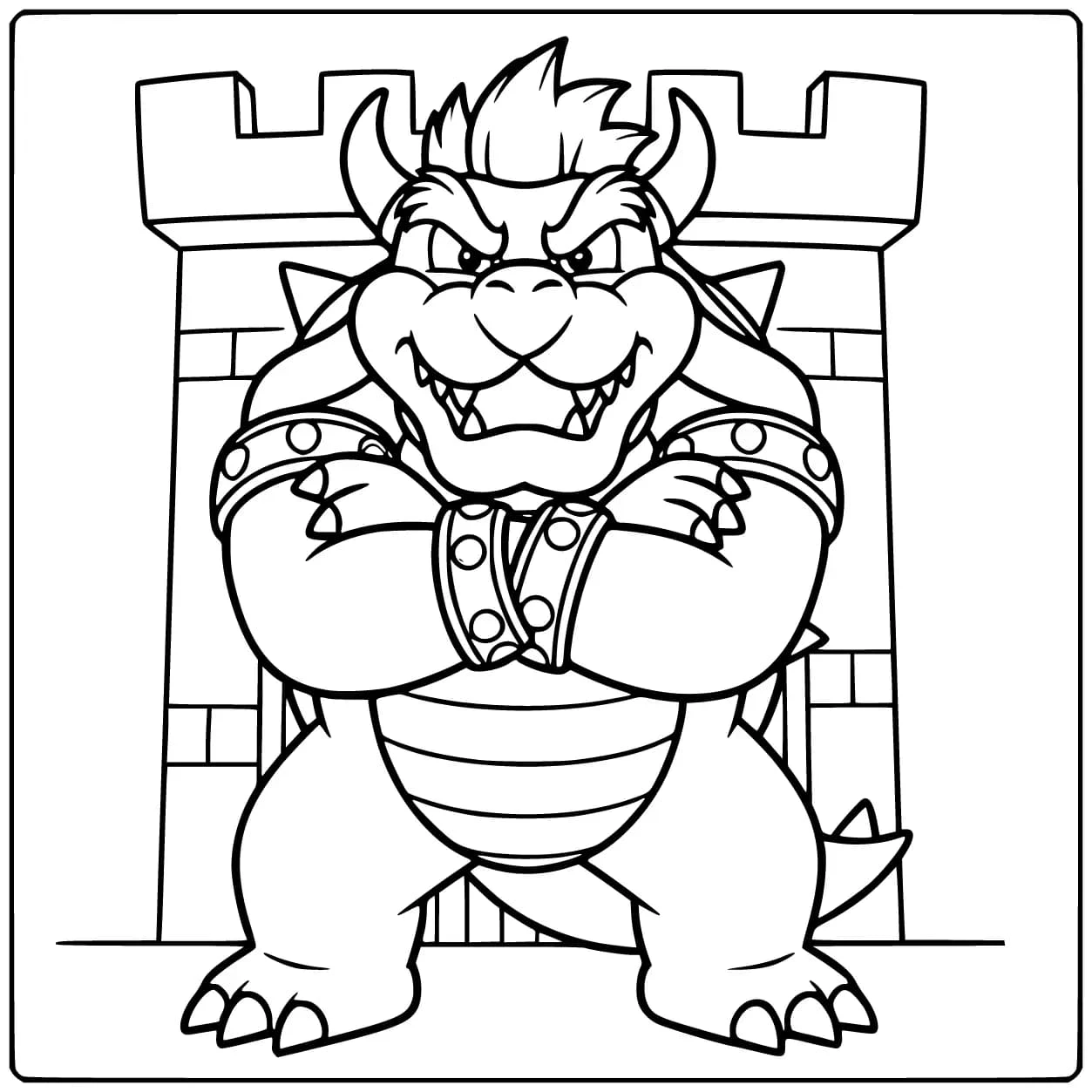 Tough Bowser for Children coloring page