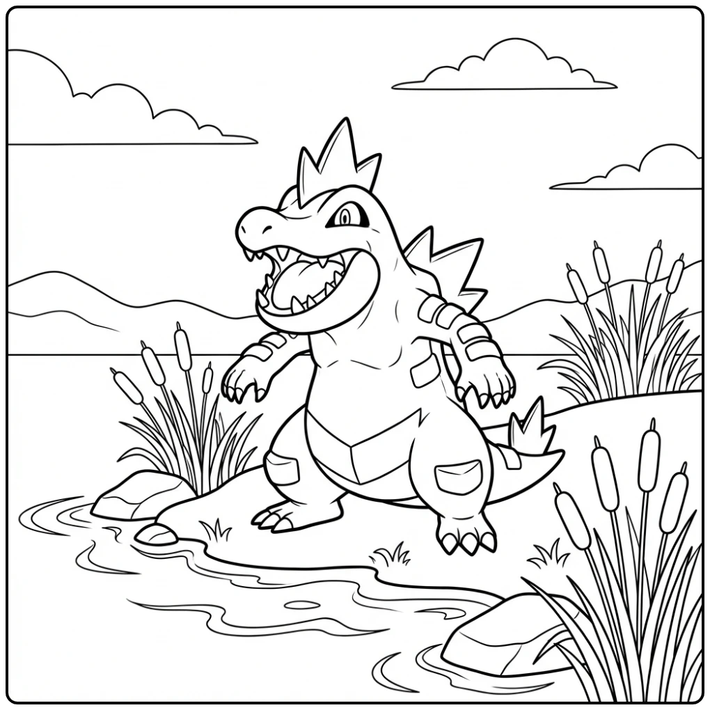Pokemon Croconaw coloring page