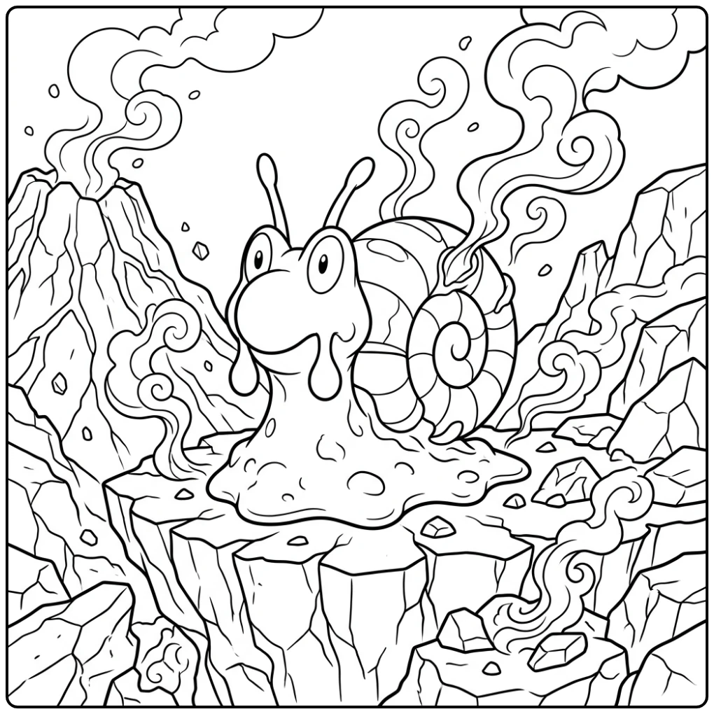 Pokemon Magcargo coloring page