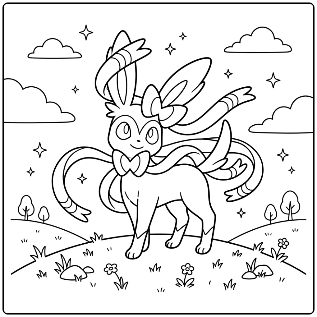 Sylveon coloring page