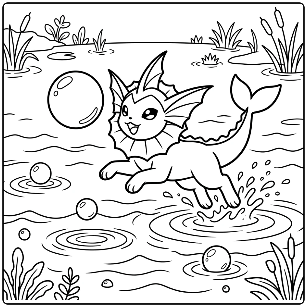 Vaporeon coloring page