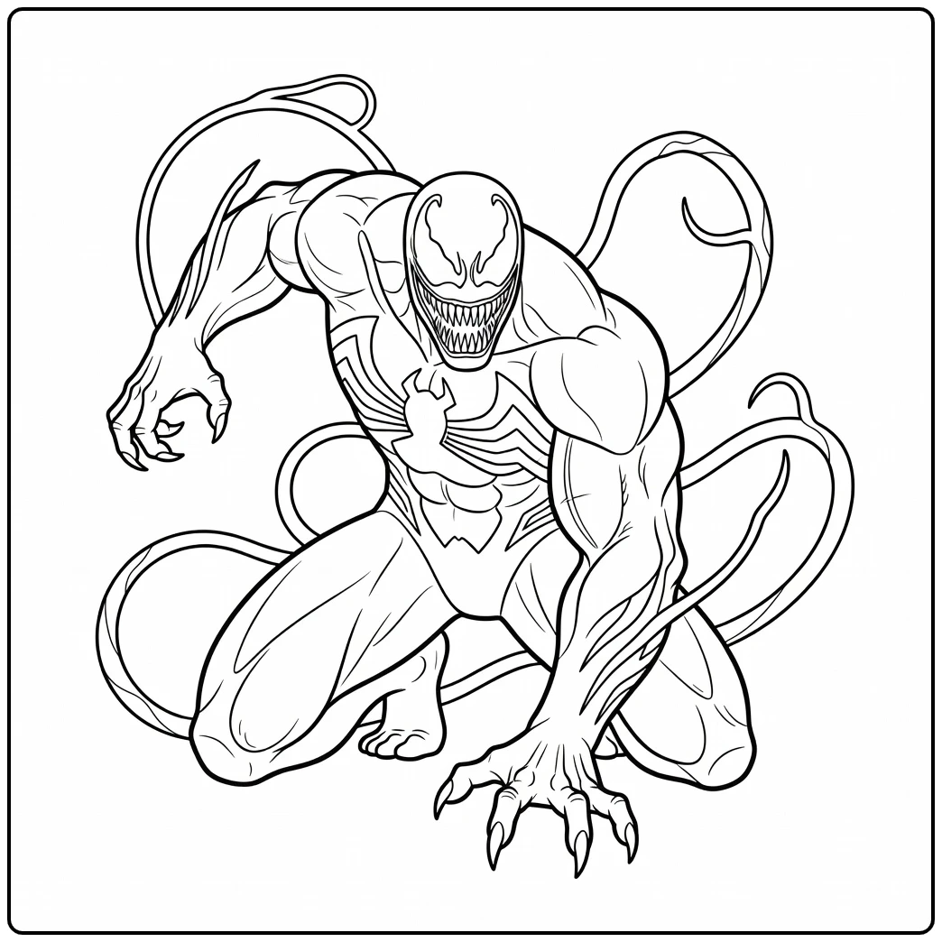 Venom Predator Ready to Pounce coloring page