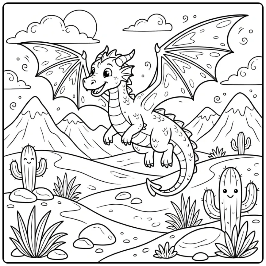 Dragon coloring page