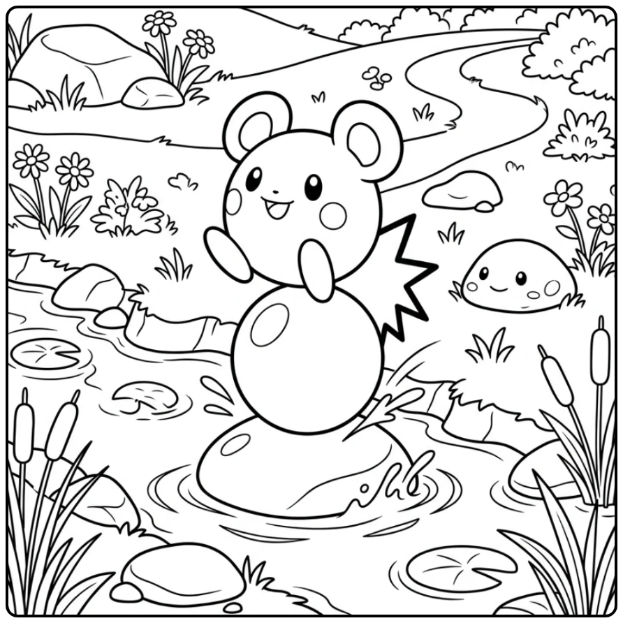 Pokemon Azurill coloring page