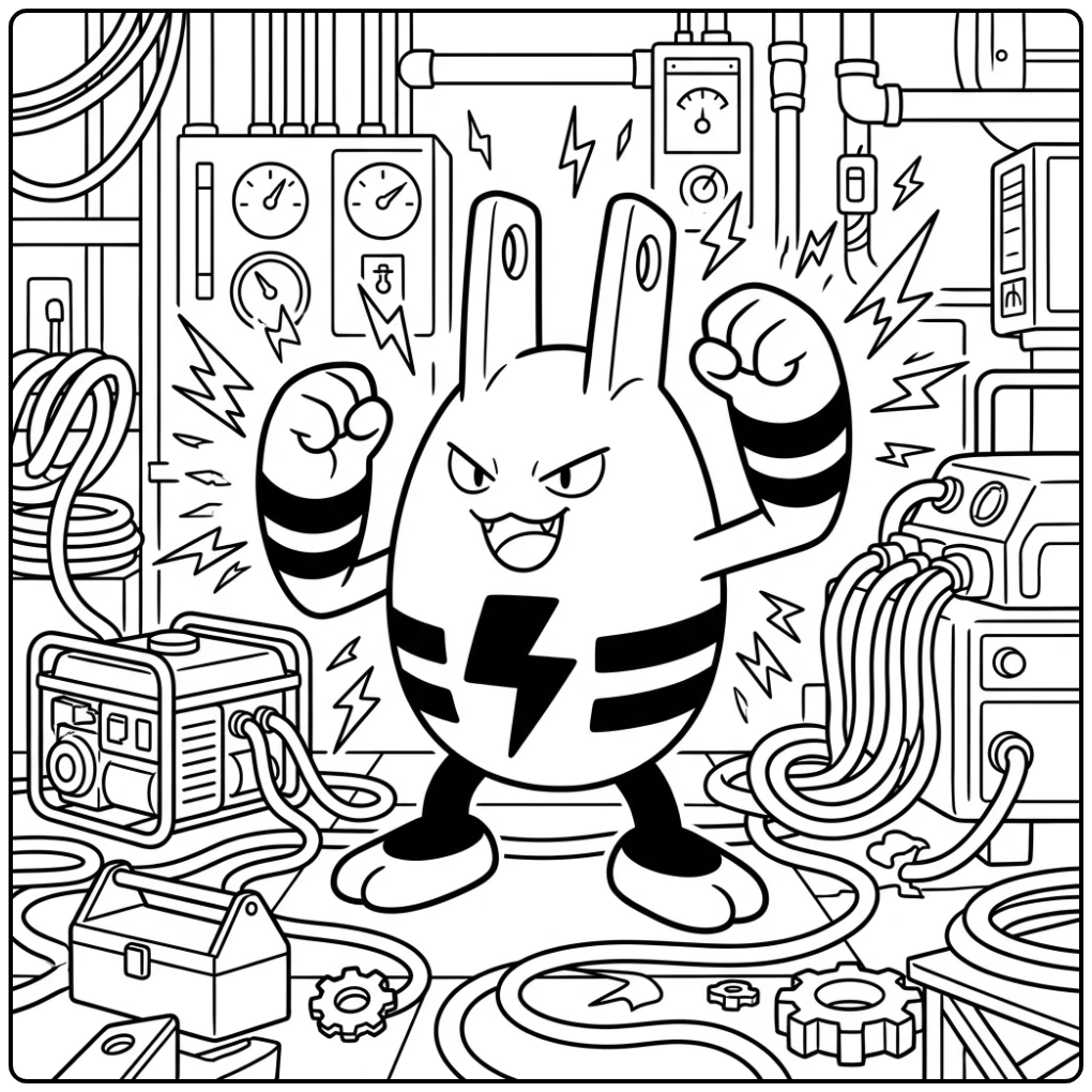 Pokemon Elekid coloring page