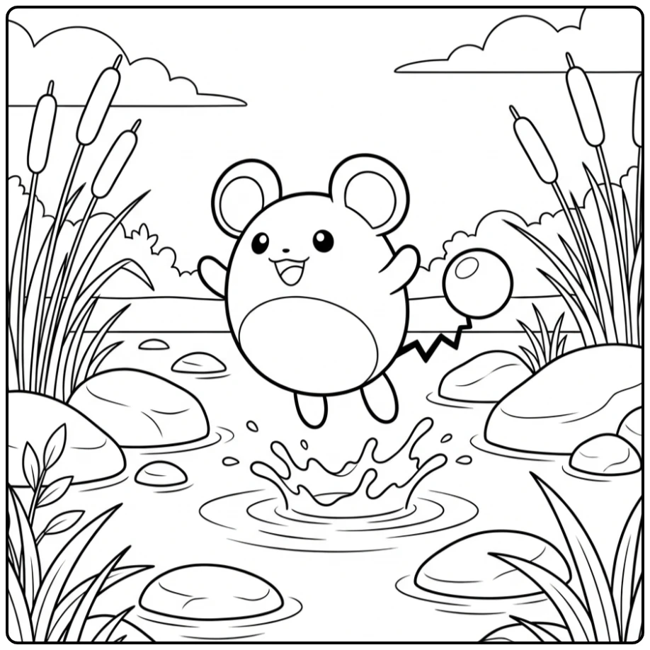 Pokemon Marill coloring page