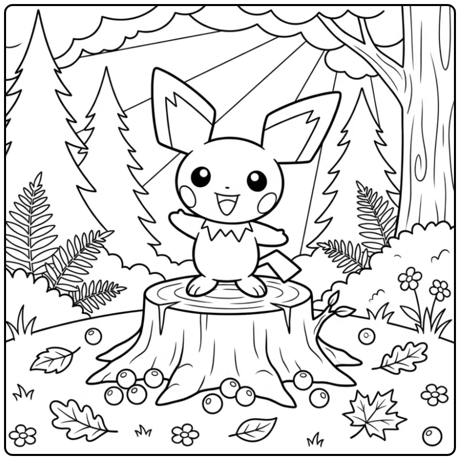 Pokemon Pichu coloring page
