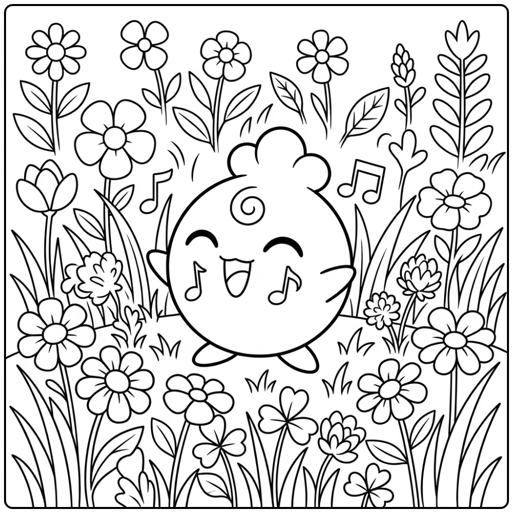 Pokemon Igglybuff coloring page