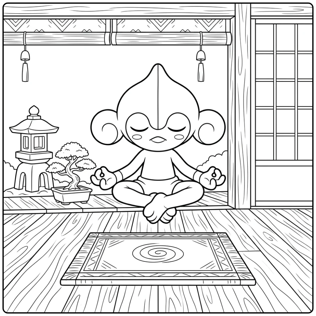 Pokemon Meditite coloring page