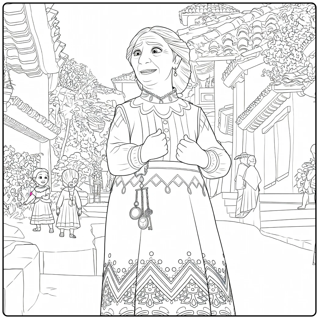Abuela Alma from Encanto Street coloring page