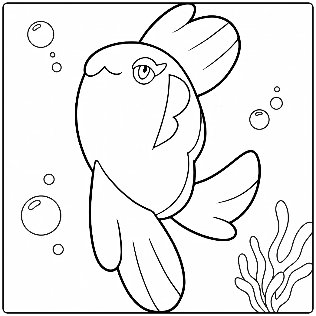Alomomola Water Pokemon Cute coloring page