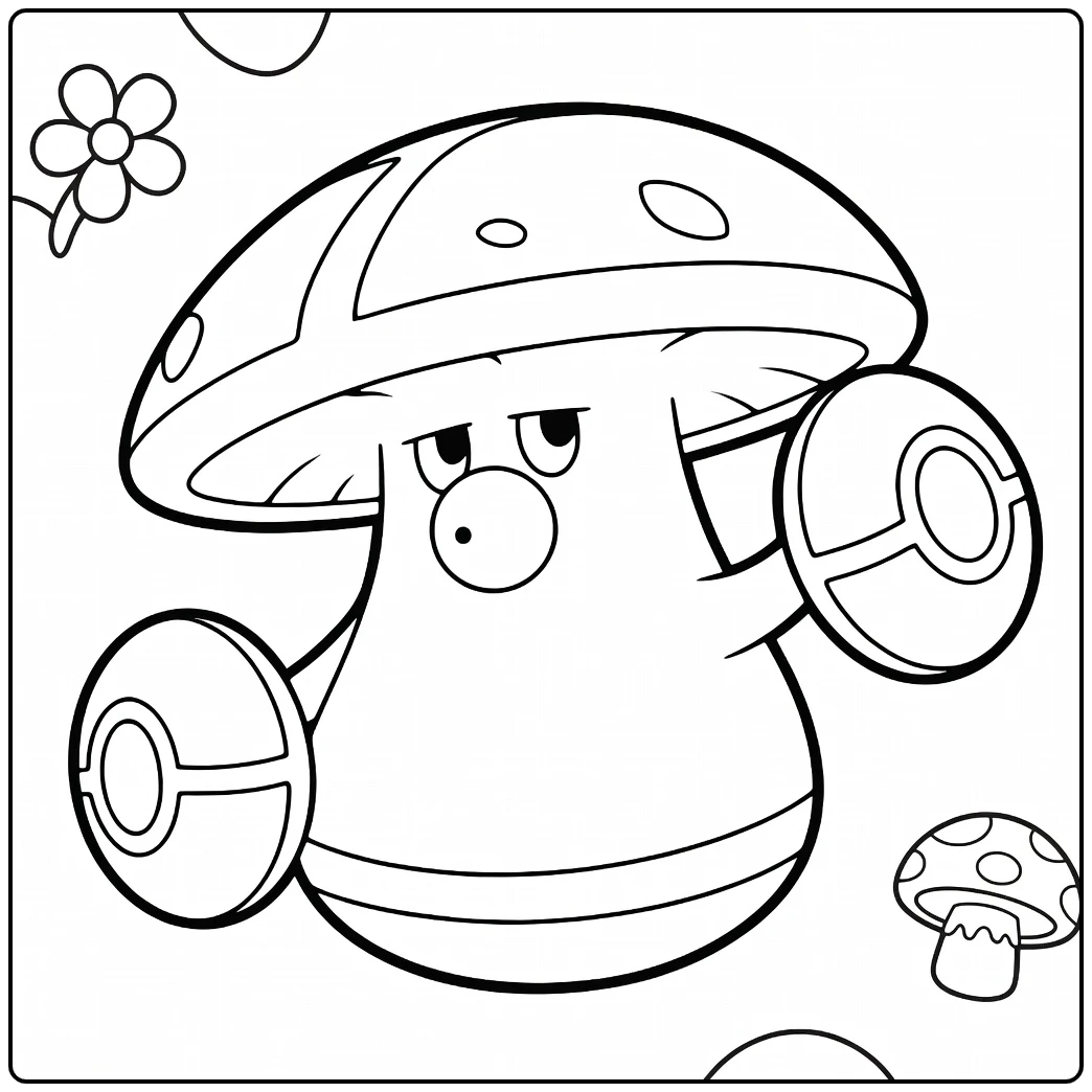 Amoonguss for Pokemon Fans coloring page