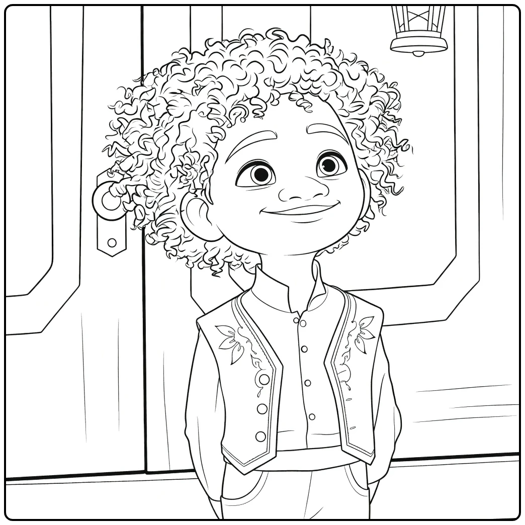Antonio Madrigal Cute Child for Door coloring page