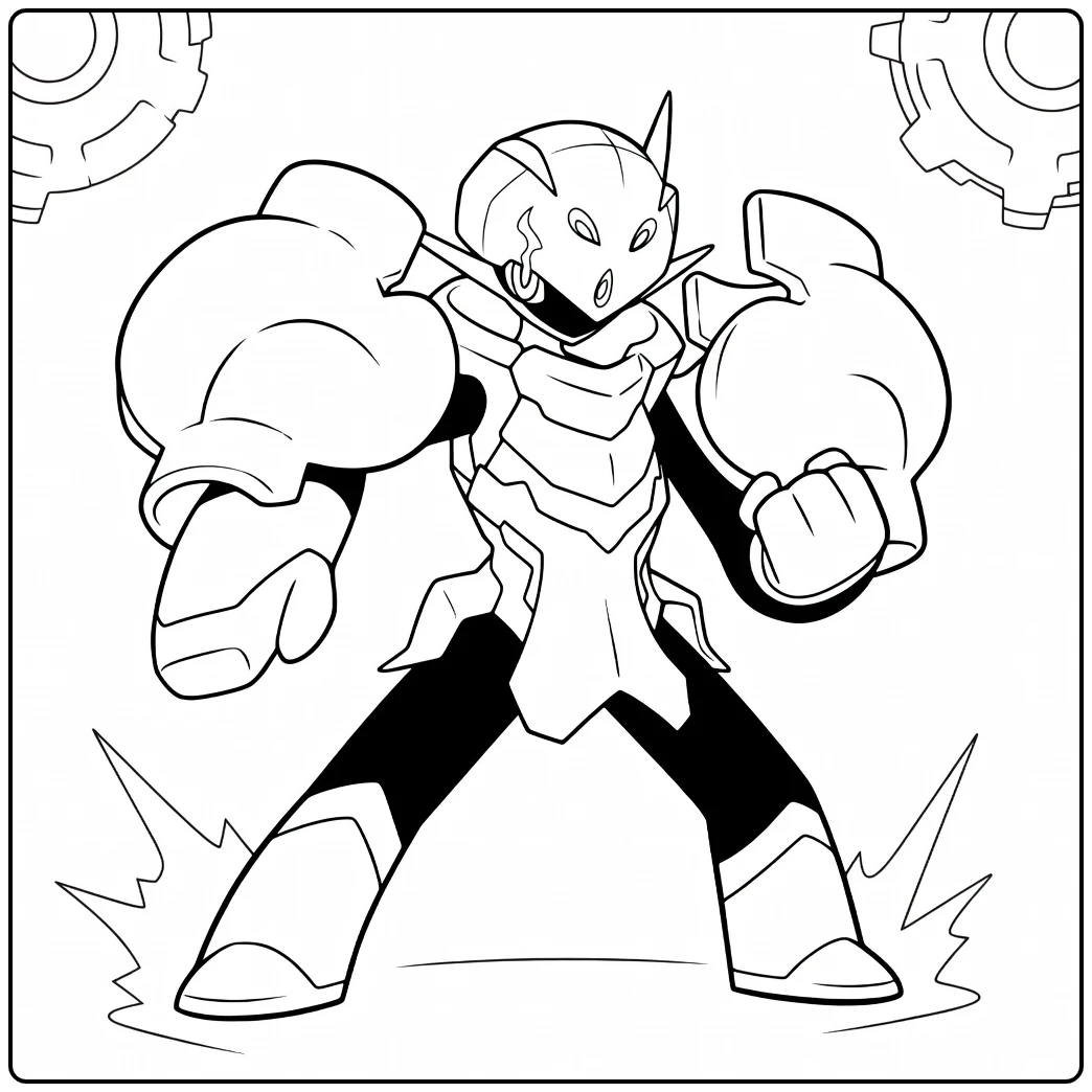 Armarouge Pokemon Fire for Kids coloring page
