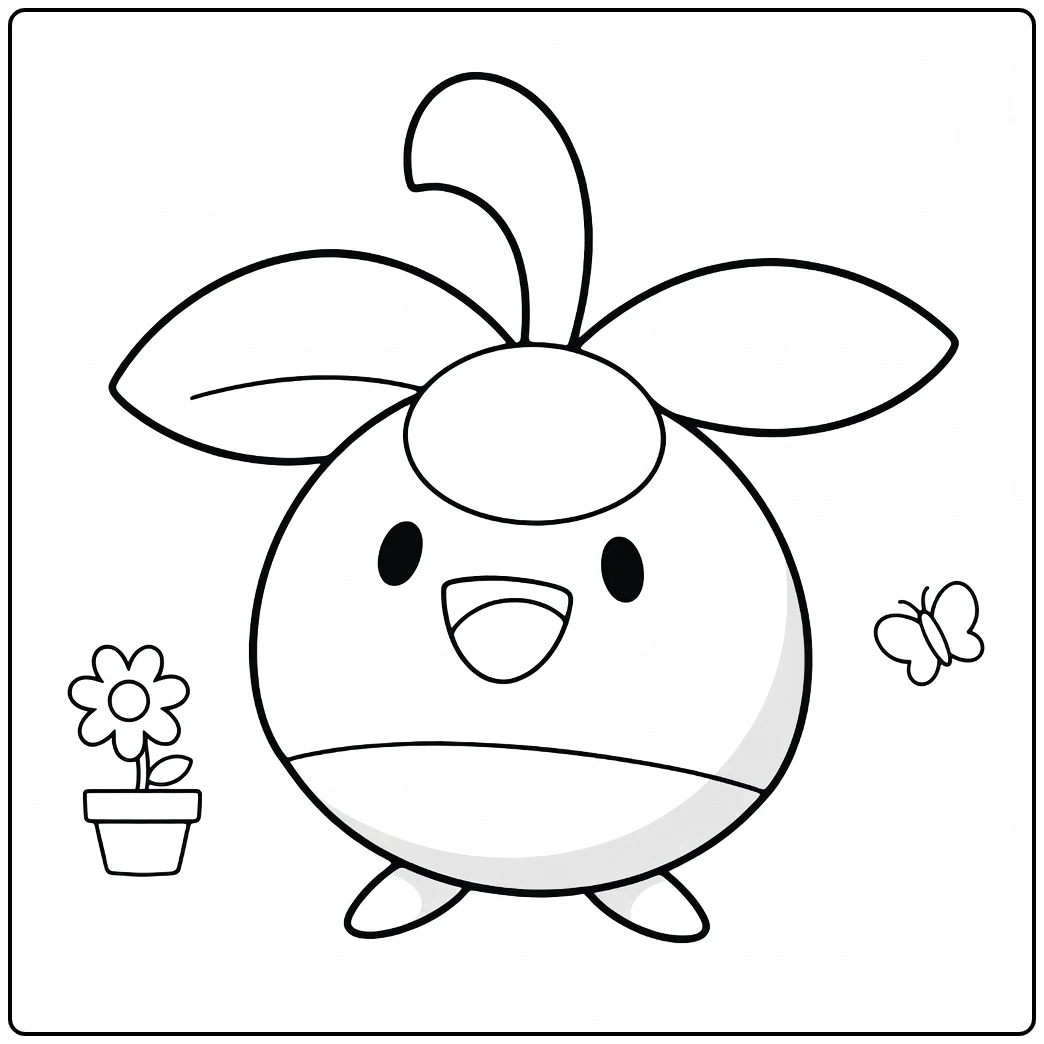 Bounsweet Cheerful Fruit Pokemon coloring page